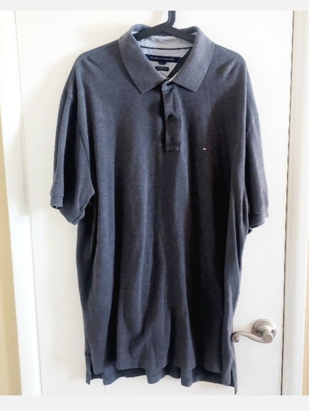 Tommy Hilfiger Men's Dark Charcoal Gray Polo Shirt